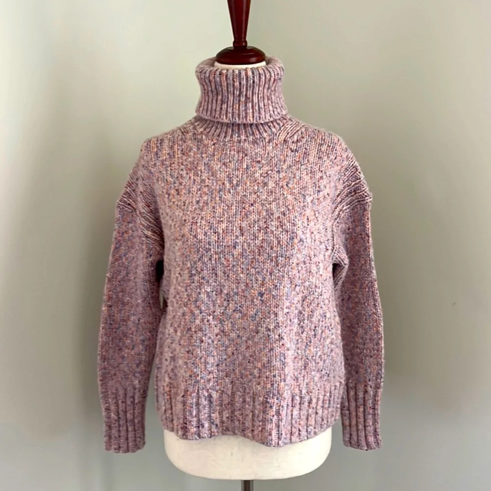 J. Crew Wool Blend Marked Turtleneck Sweater Size XS - Picture 2 of 10